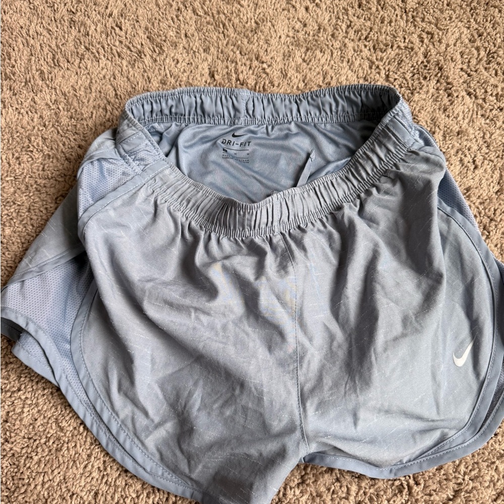 Nike Women's Light Blue Athletic Shorts
